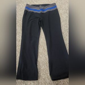 Jockey Black Leggings with Blue and Gray Accents